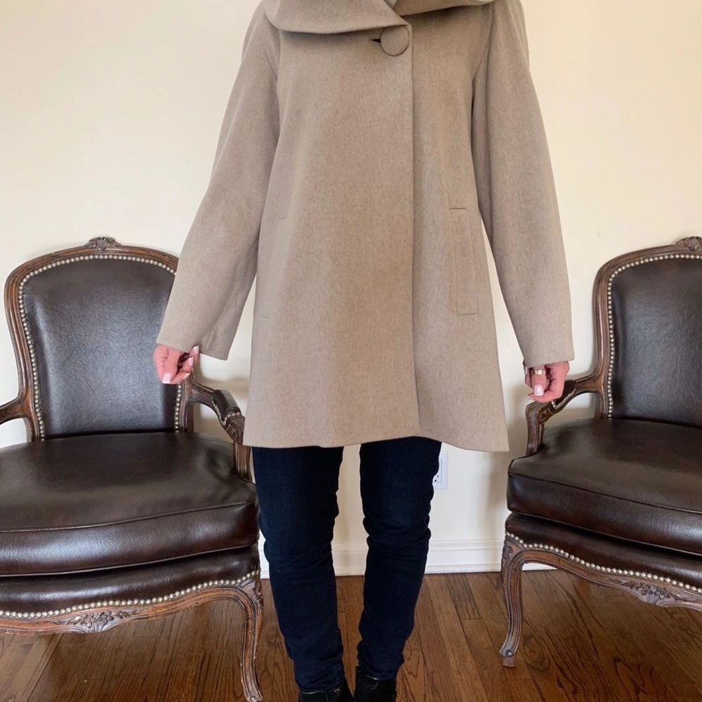 Cinzia Rocca Icons Beige Pea Coat